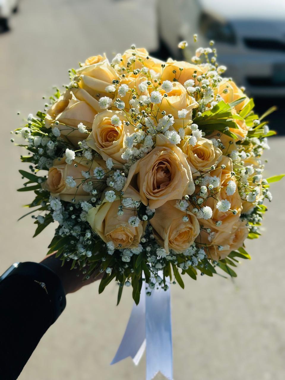 Buquê de rosas pêssego